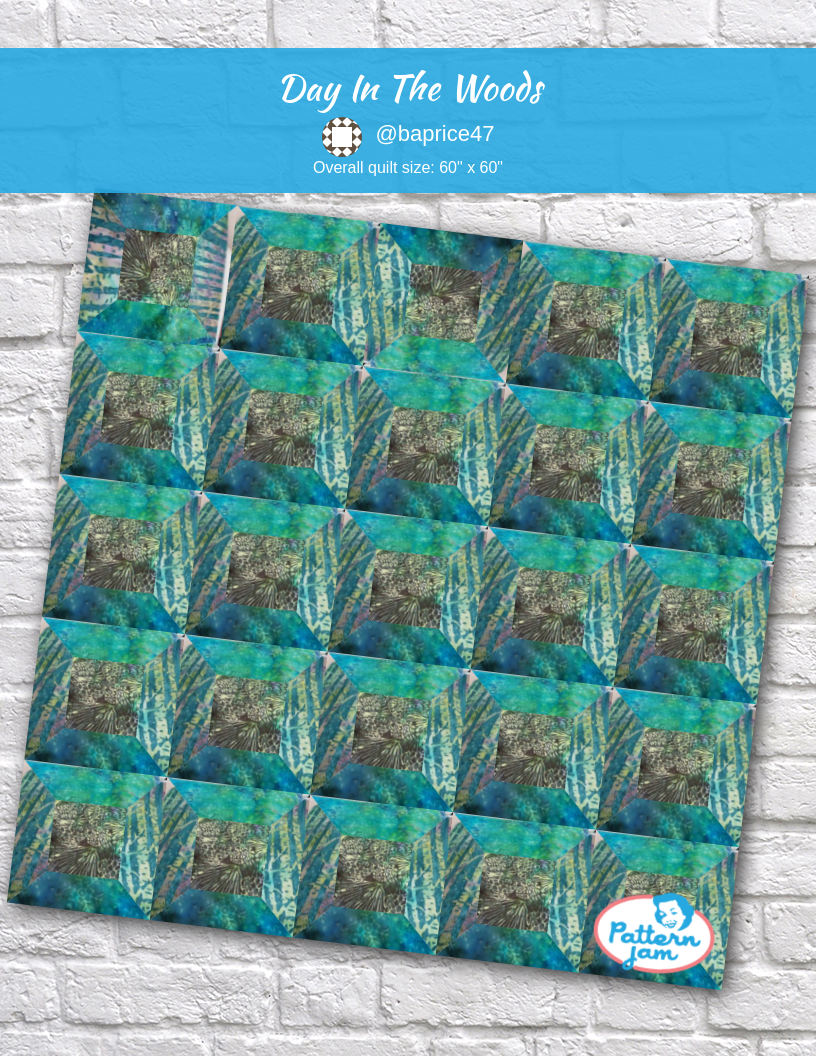 day in the woods - custom quilt designed by &#64;baprice47 using PatternJam quilt design software