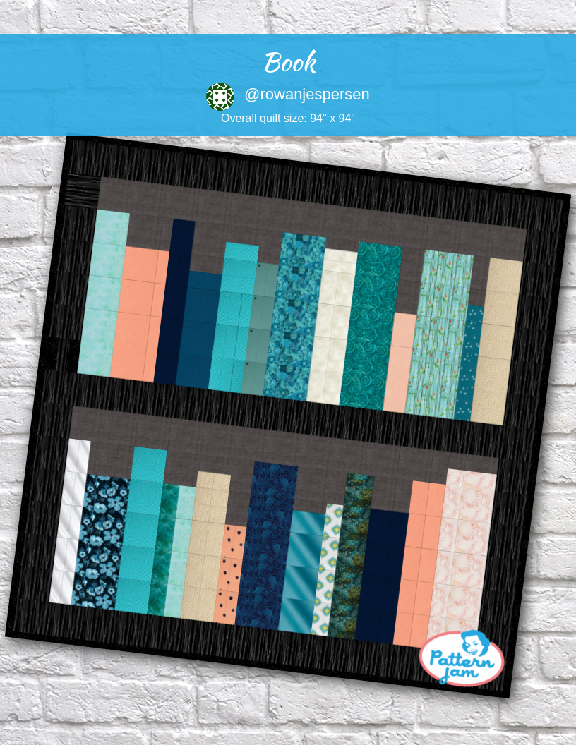 book - custom quilt designed by &#64;rowanjespersen using PatternJam quilt design software