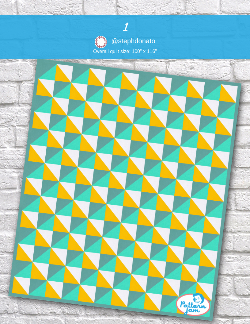 1 - custom quilt designed by &#64;stephdonato using PatternJam quilt design software