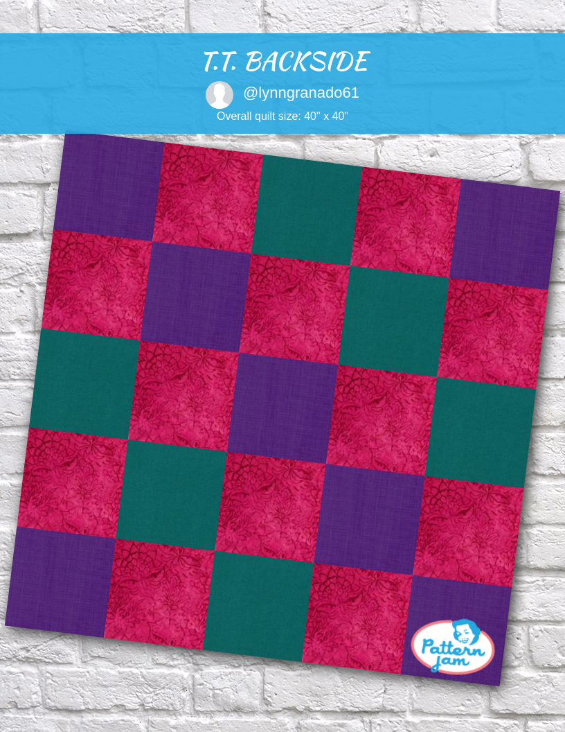 T.T. BACKSIDE - custom quilt designed by &#64;lynngranado61 using PatternJam quilt design software