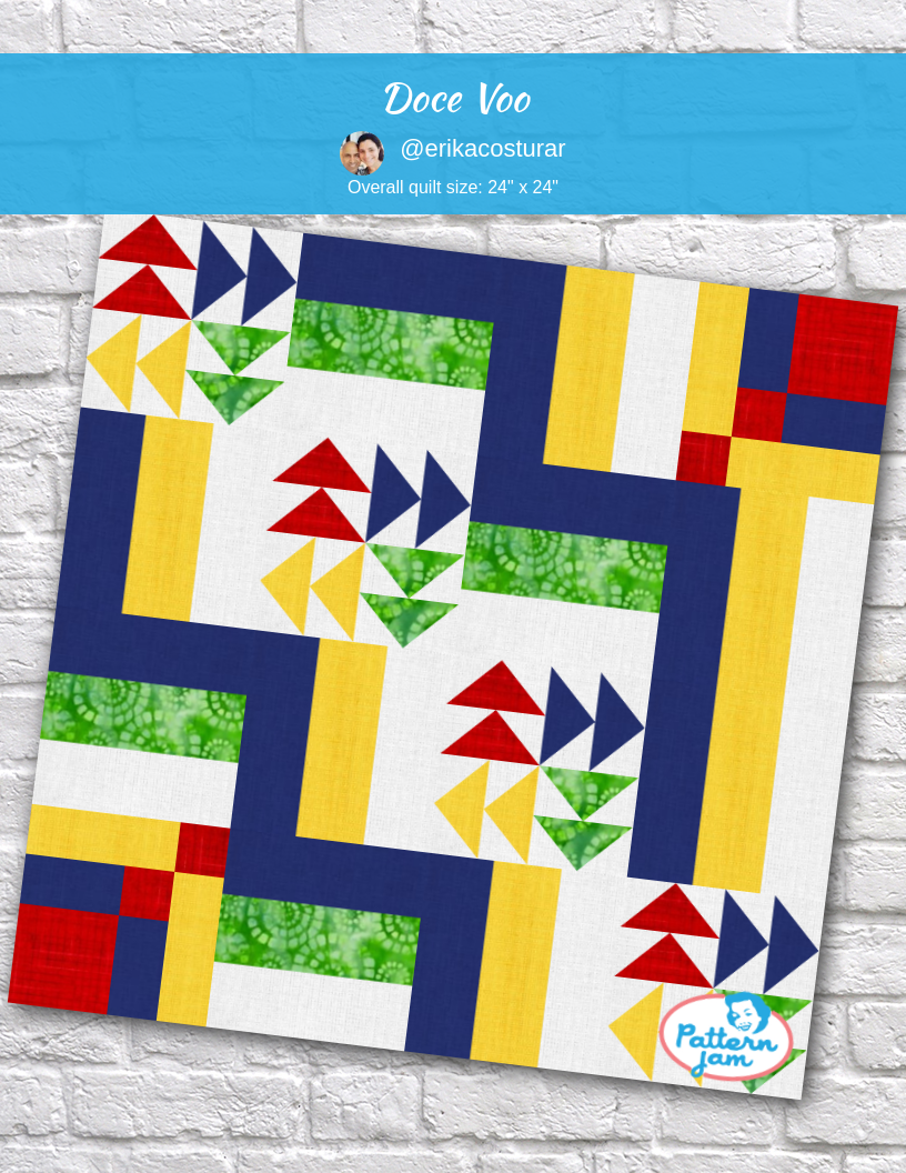 Doce Voo - custom quilt designed by &#64;erikacosturar using PatternJam quilt design software