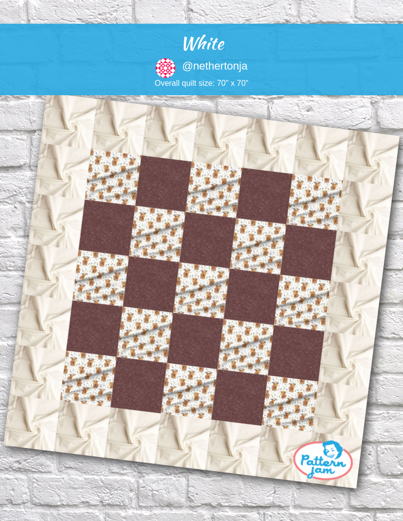 white - custom quilt designed by &#64;nethertonja using PatternJam quilt design software