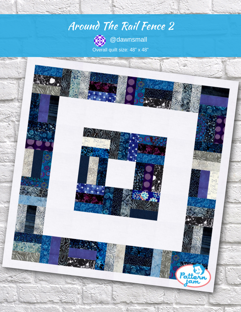 around the rail fence 2 - custom quilt designed by &#64;dawnsmall using PatternJam quilt design software
