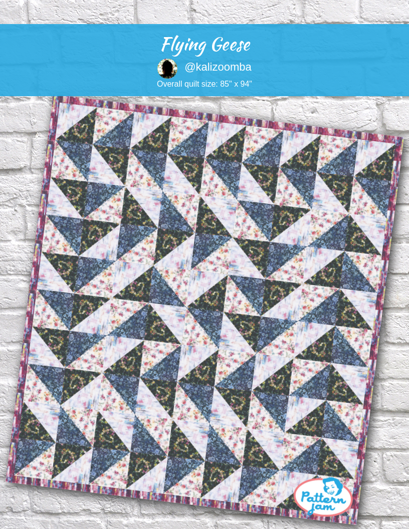 flying geese - custom quilt designed by &#64;kalizoomba using PatternJam quilt design software