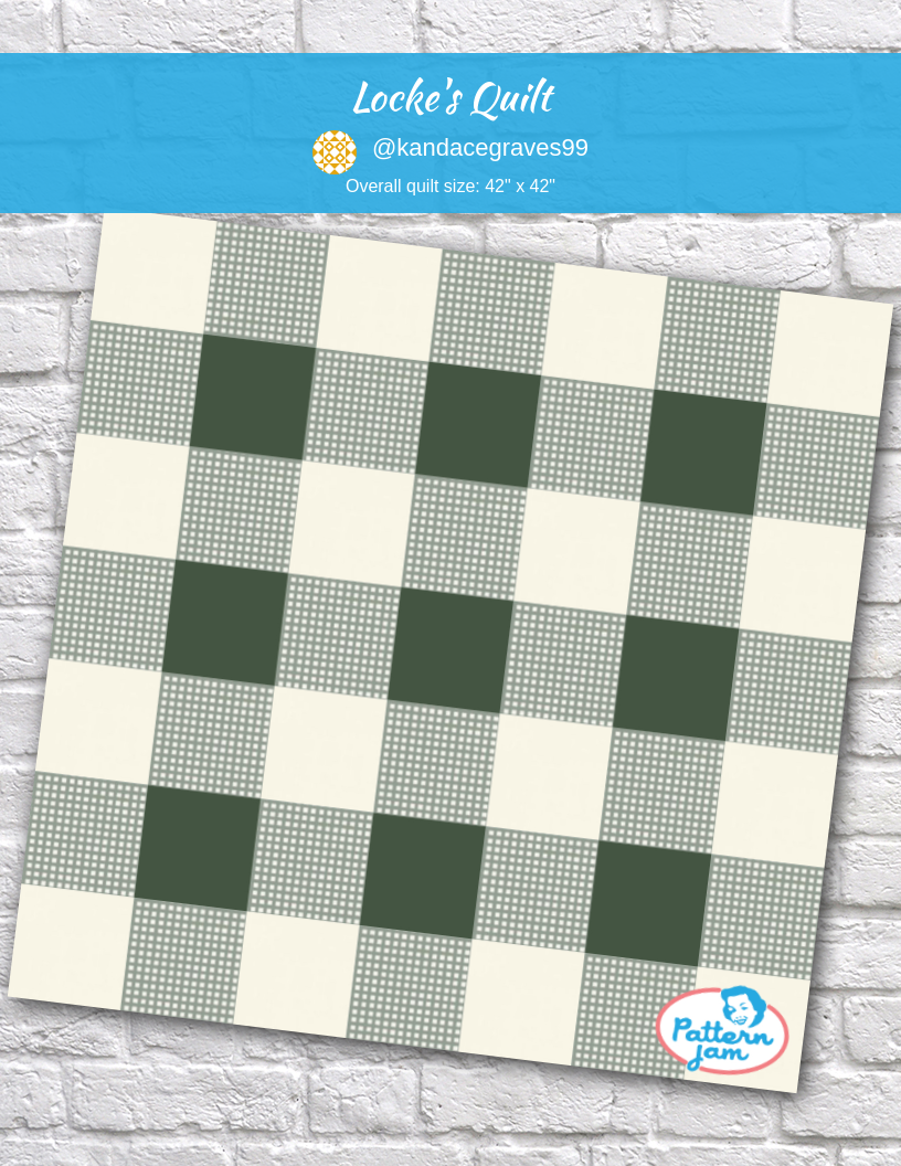 Locke's Quilt - custom quilt designed by &#64;kandacegraves99 using PatternJam quilt design software