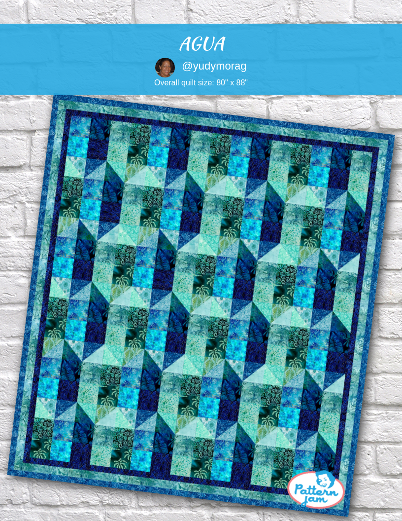 AGUA - custom quilt designed by &#64;yudymorag using PatternJam quilt design software