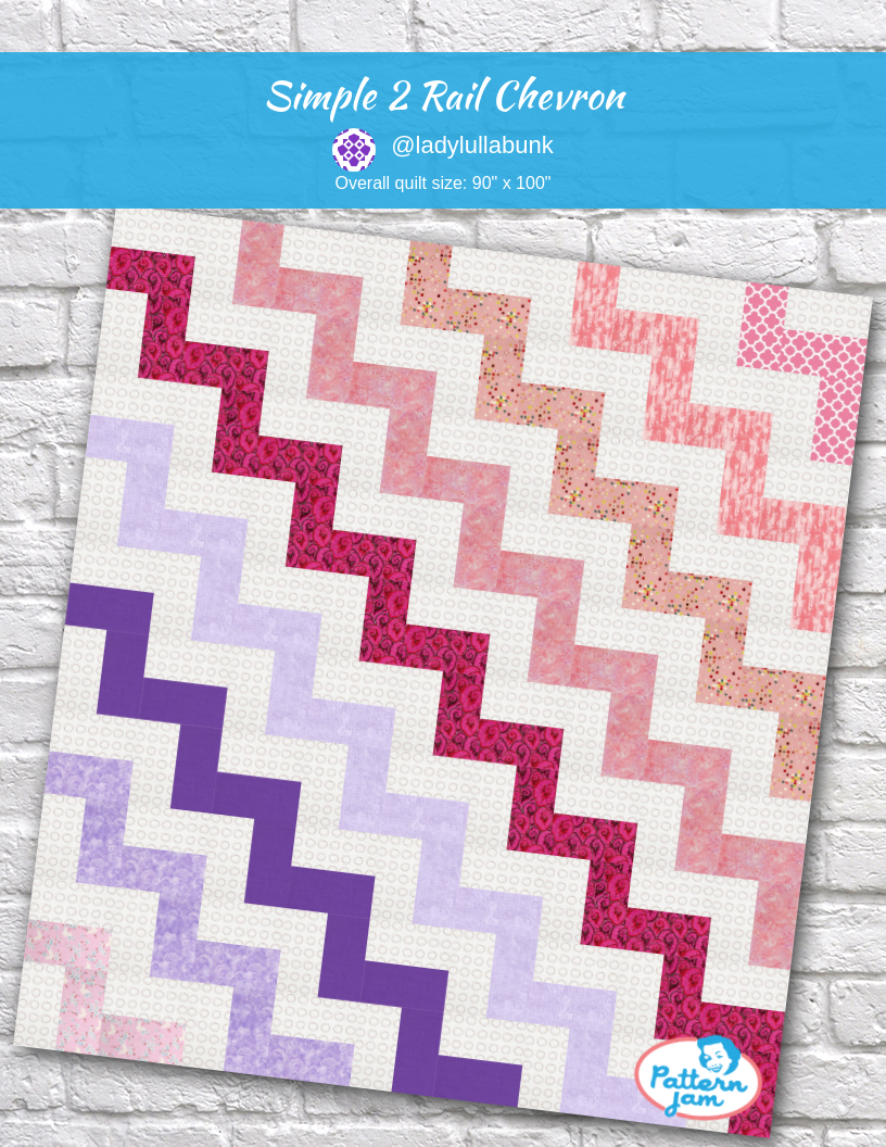 simple 2 rail chevron - custom quilt designed by &#64;ladylullabunk using PatternJam quilt design software