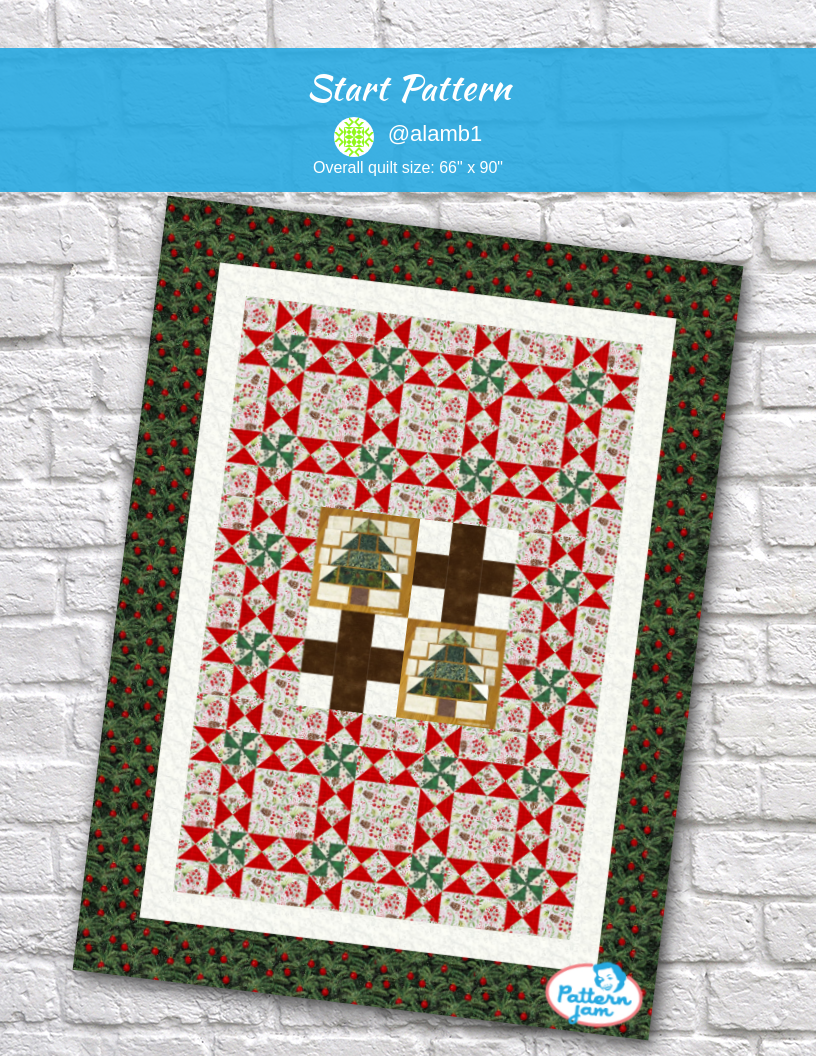 start pattern - custom quilt designed by &#64;alamb1 using PatternJam quilt design software