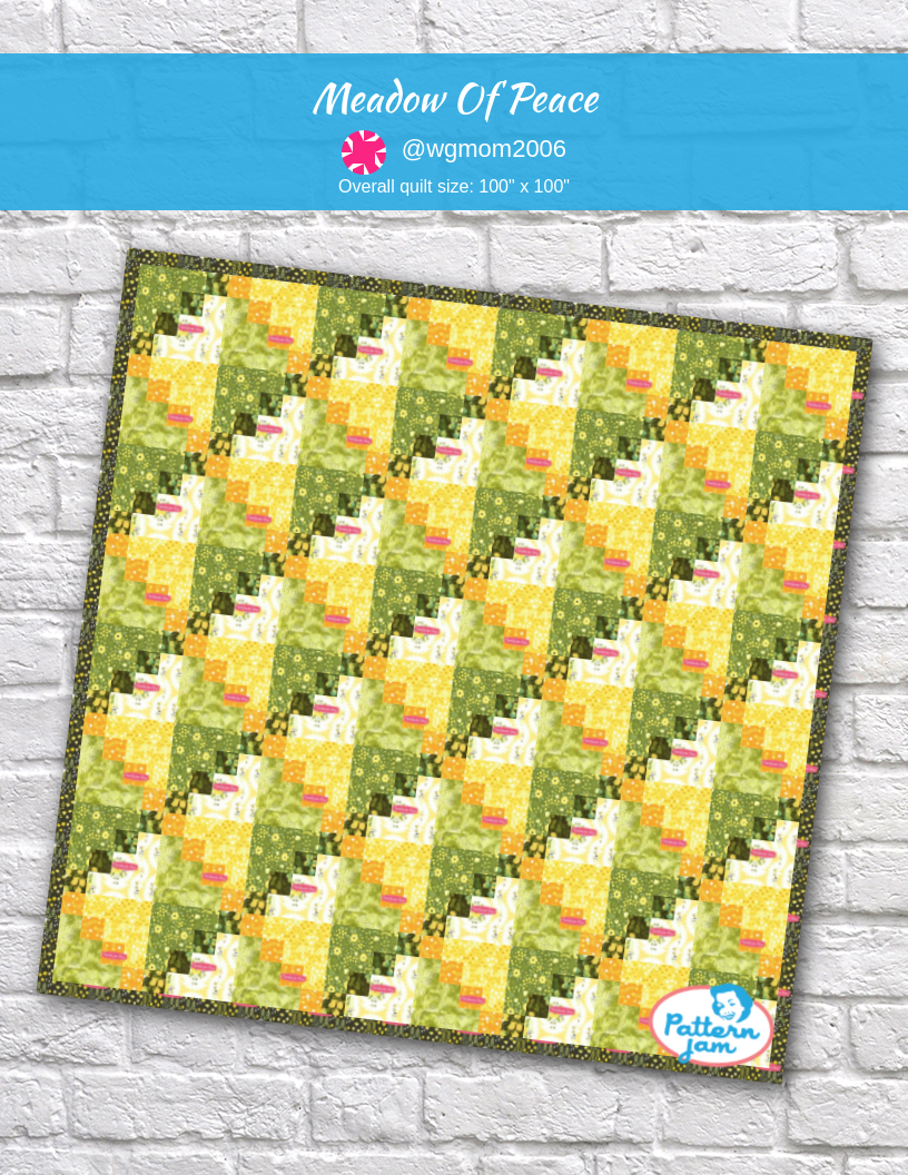 Meadow of Peace - custom quilt designed by &#64;wgmom2006 using PatternJam quilt design software