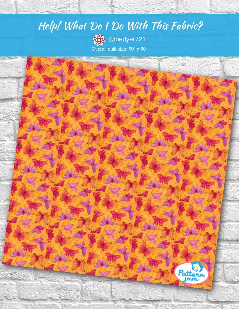 help! what do i do with this fabric? - custom quilt designed by &#64;bedyer721 using PatternJam quilt design software