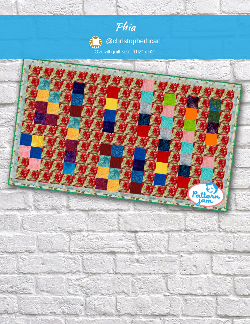 Phia - custom quilt designed by &#64;christopherhcarl using PatternJam quilt design software