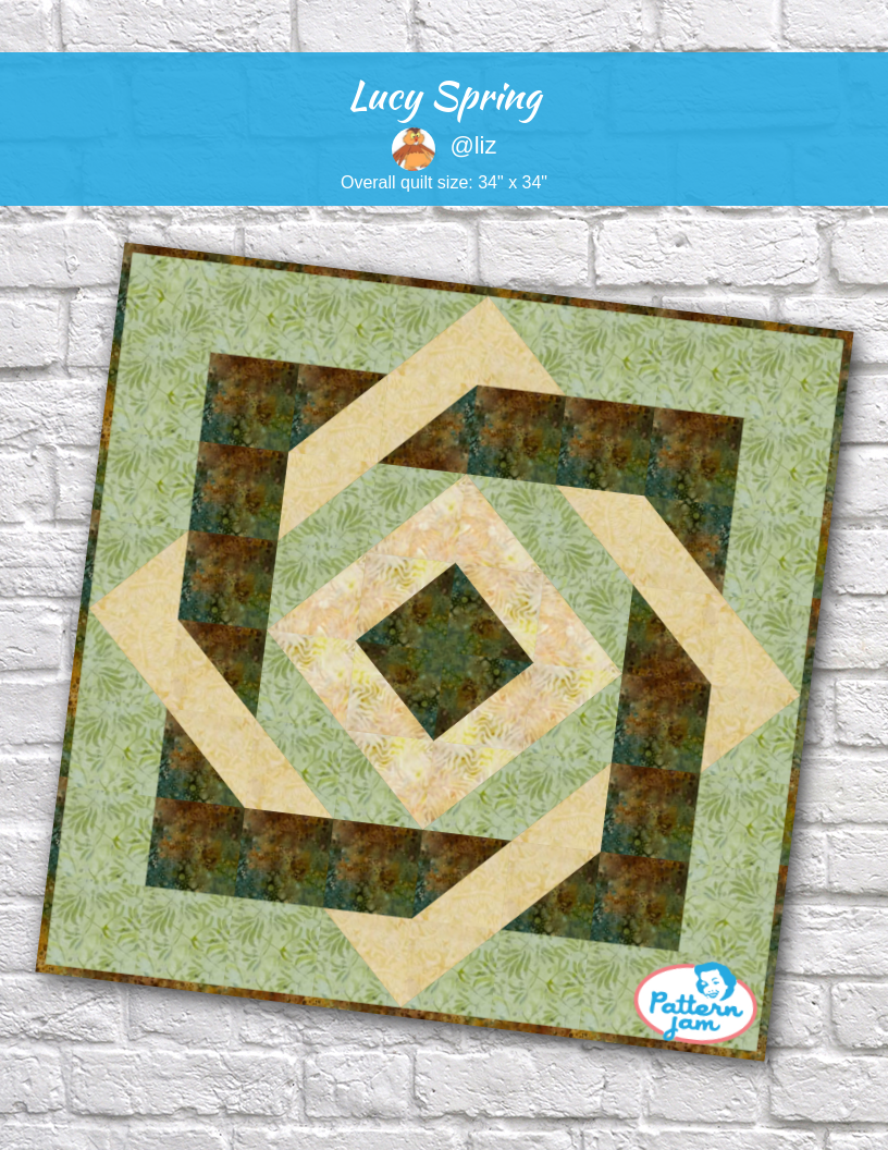 Lucy Spring - custom quilt designed by &#64;liz using PatternJam quilt design software