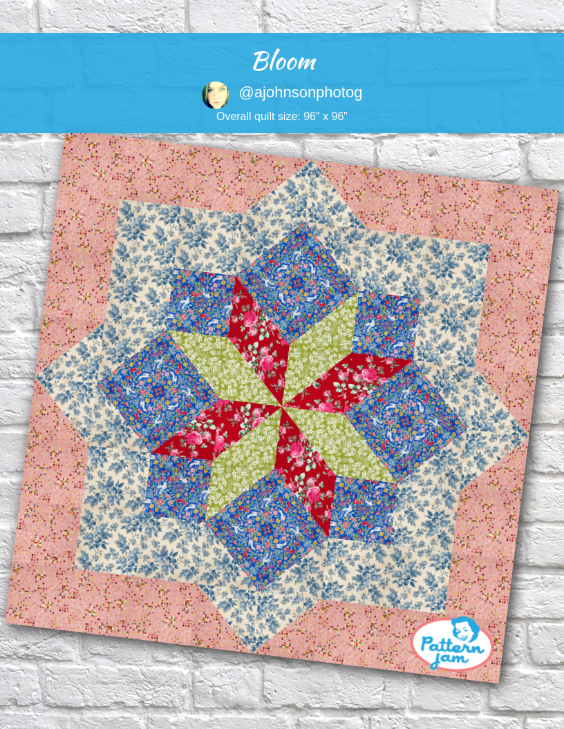 Bloom - custom quilt designed by &#64;ajohnsonphotog using PatternJam quilt design software