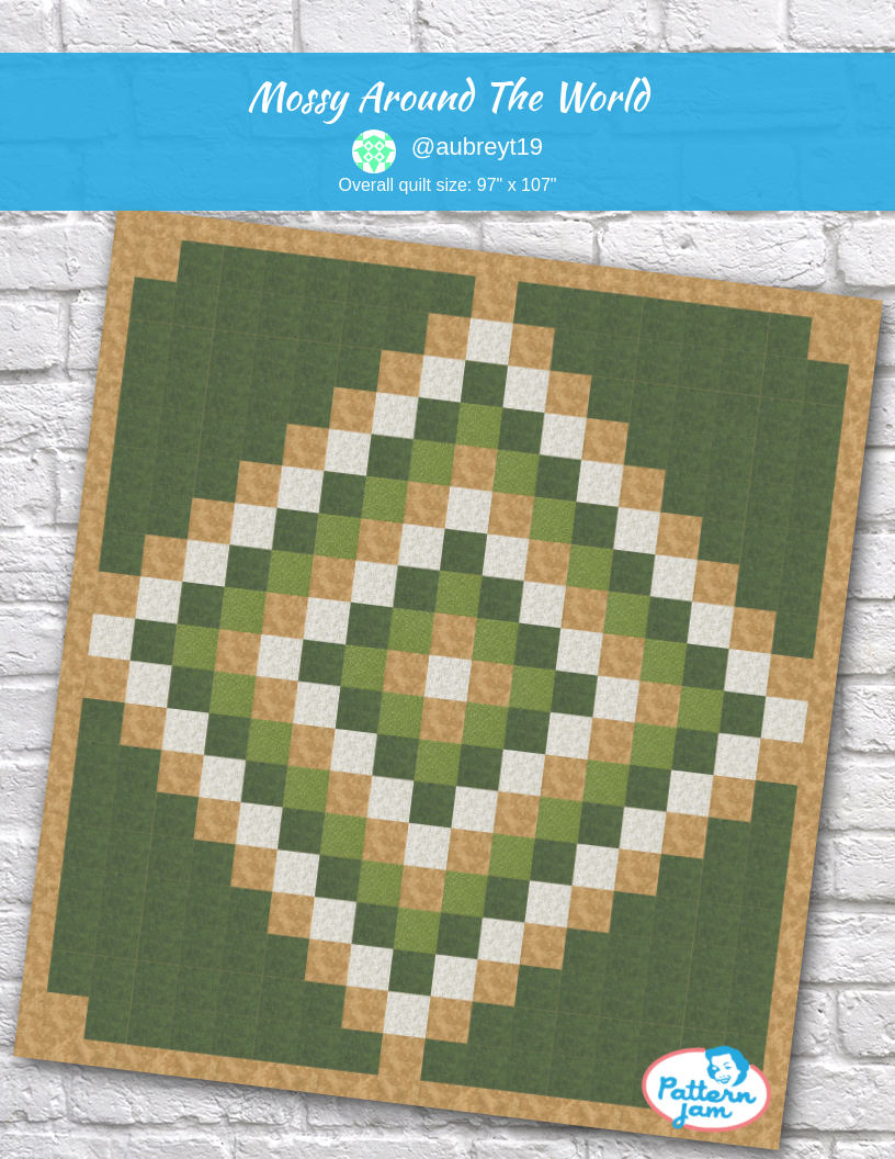 mossy around the world - custom quilt designed by &#64;aubreyt19 using PatternJam quilt design software
