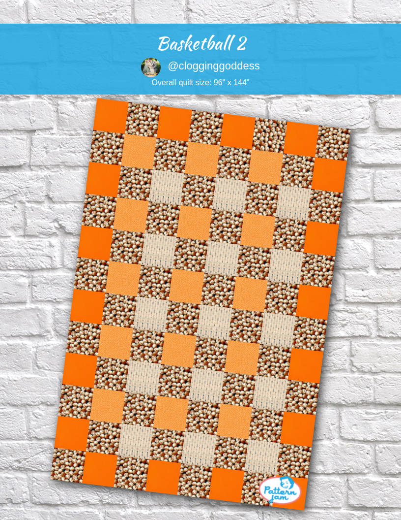 basketball 2 - custom quilt designed by &#64;clogginggoddess using PatternJam quilt design software