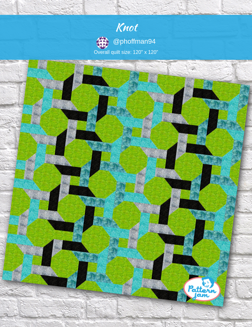 Knot - custom quilt designed by &#64;phoffman94 using PatternJam quilt design software