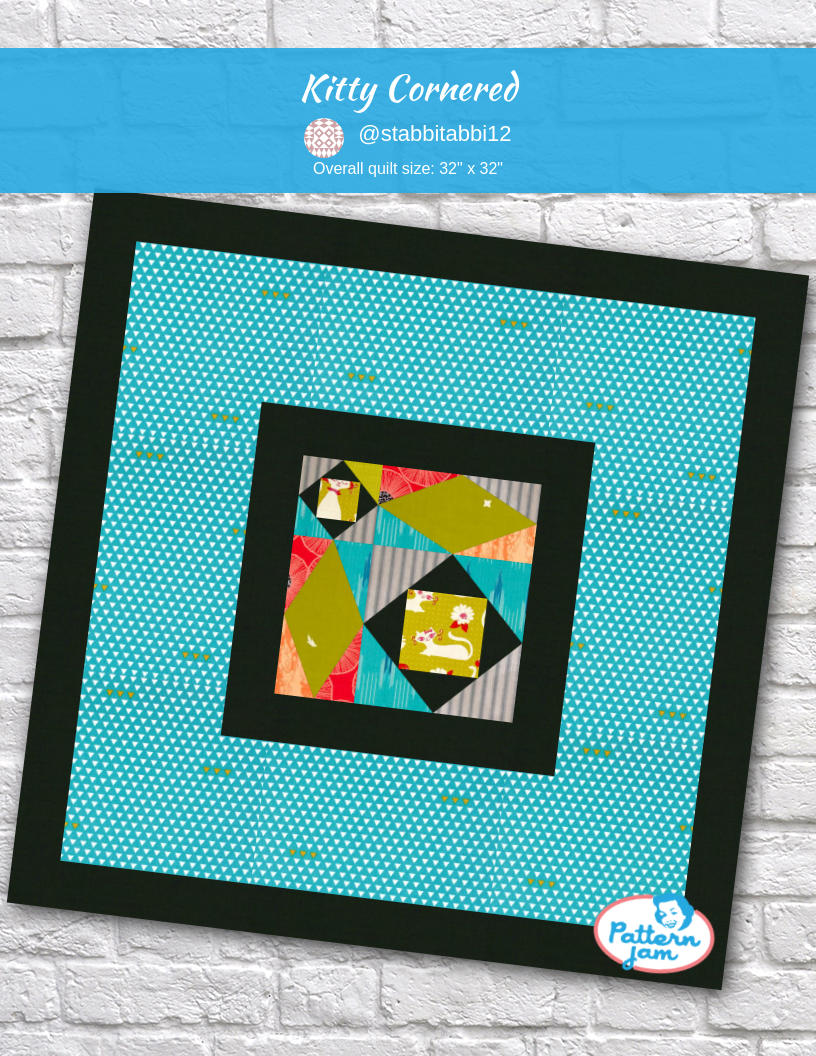 Kitty cornered - custom quilt designed by &#64;stabbitabbi12 using PatternJam quilt design software