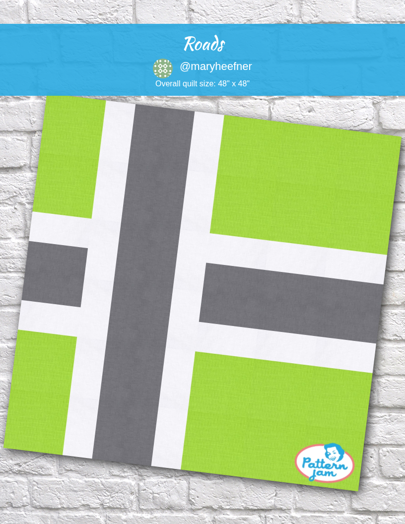Roads - custom quilt designed by &#64;maryheefner using PatternJam quilt design software