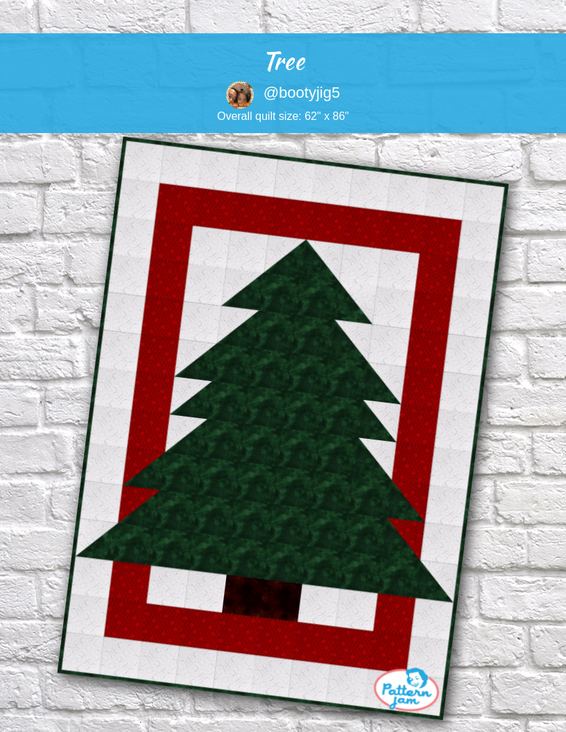 tree - custom quilt designed by &#64;bootyjig5 using PatternJam quilt design software