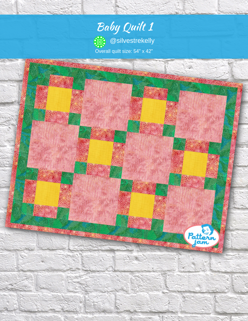 Baby quilt 1 - custom quilt designed by &#64;silvestrekelly using PatternJam quilt design software
