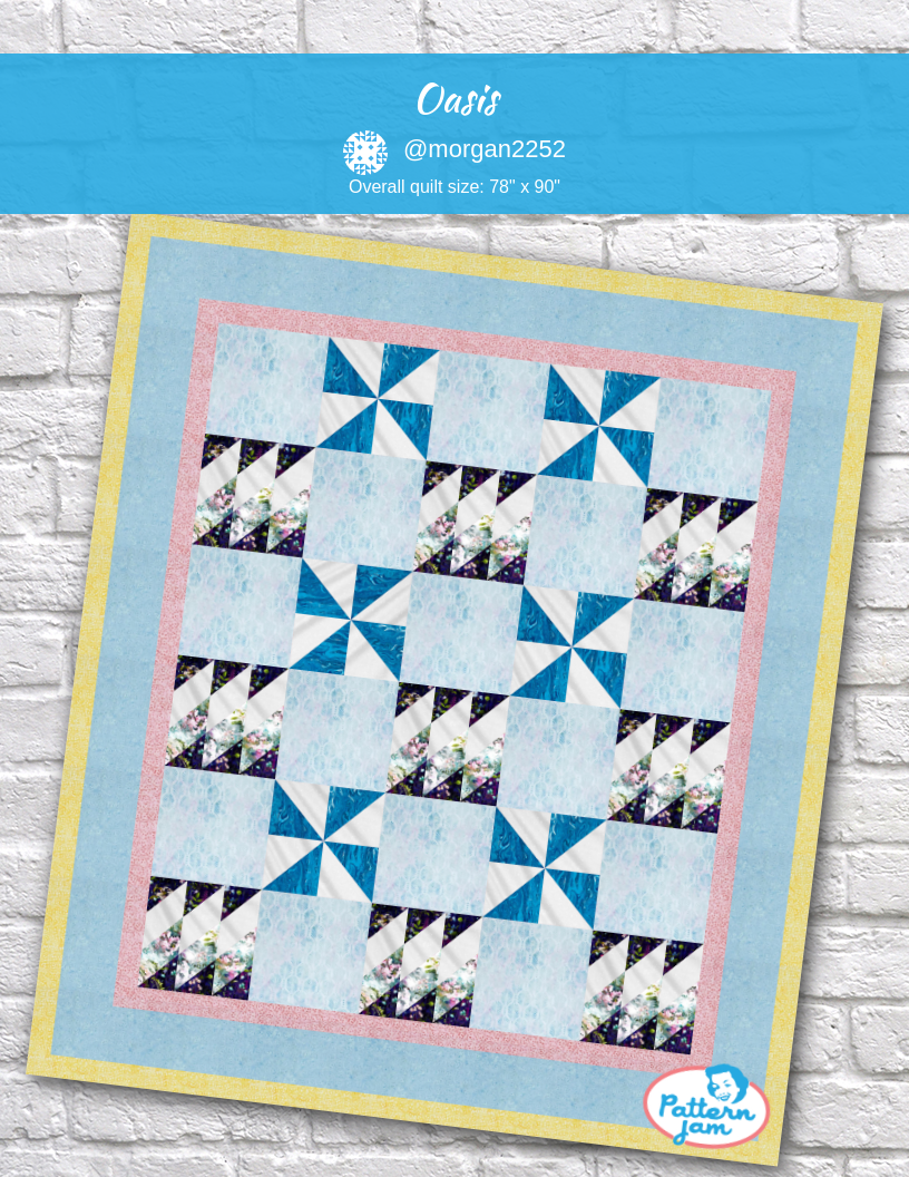 Oasis - custom quilt designed by &#64;morgan2252 using PatternJam quilt design software