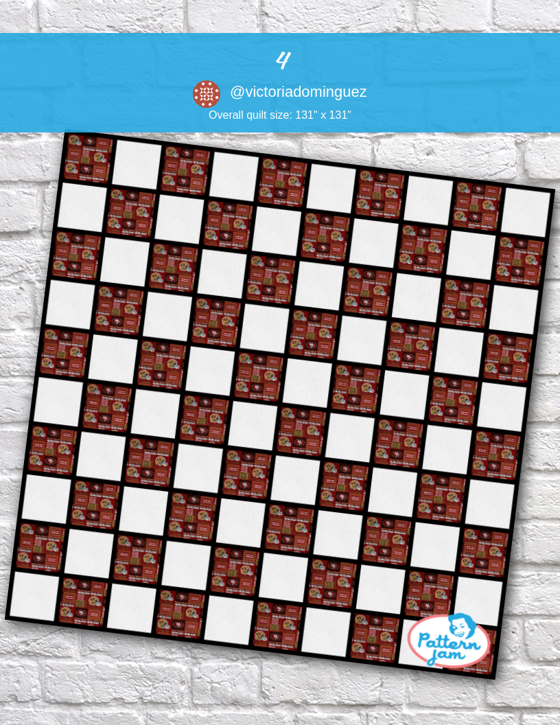 4 - custom quilt designed by &#64;victoriadominguez using PatternJam quilt design software