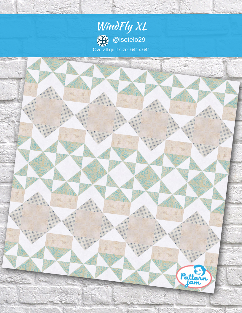 WindFly XL - custom quilt designed by &#64;lsotelo29 using PatternJam quilt design software