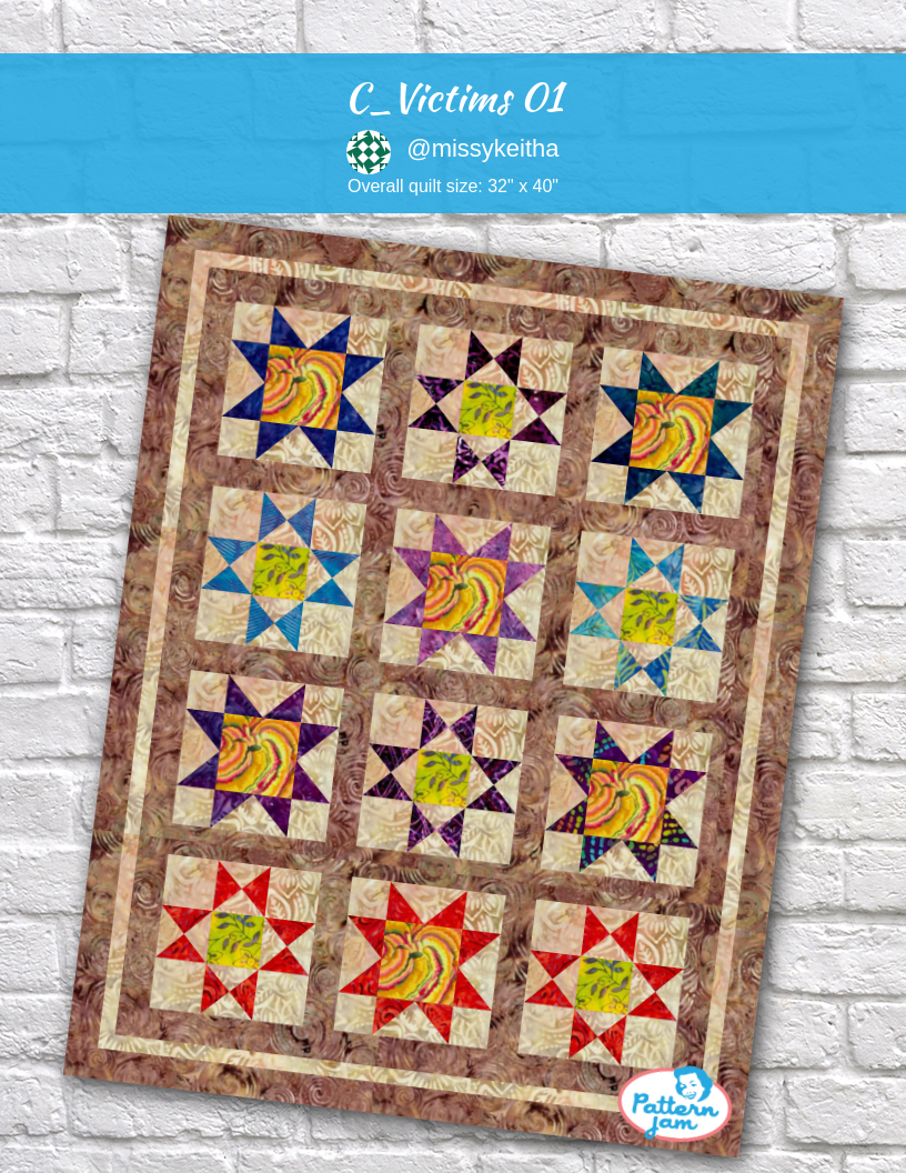 C_Victims 01 - custom quilt designed by &#64;missykeitha using PatternJam quilt design software