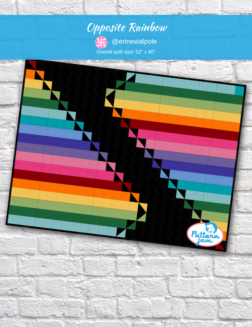 opposite rainbow - custom quilt designed by &#64;erinewalpole using PatternJam quilt design software