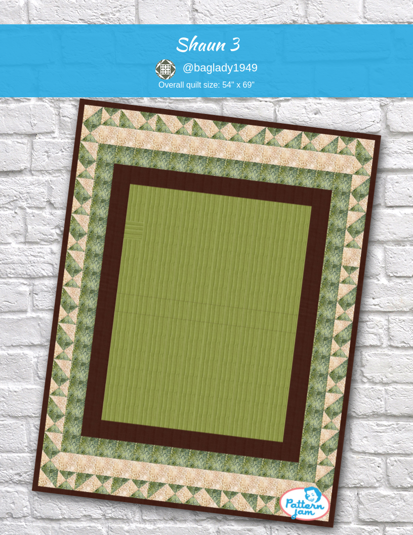 Shaun 3 - custom quilt designed by &#64;baglady1949 using PatternJam quilt design software