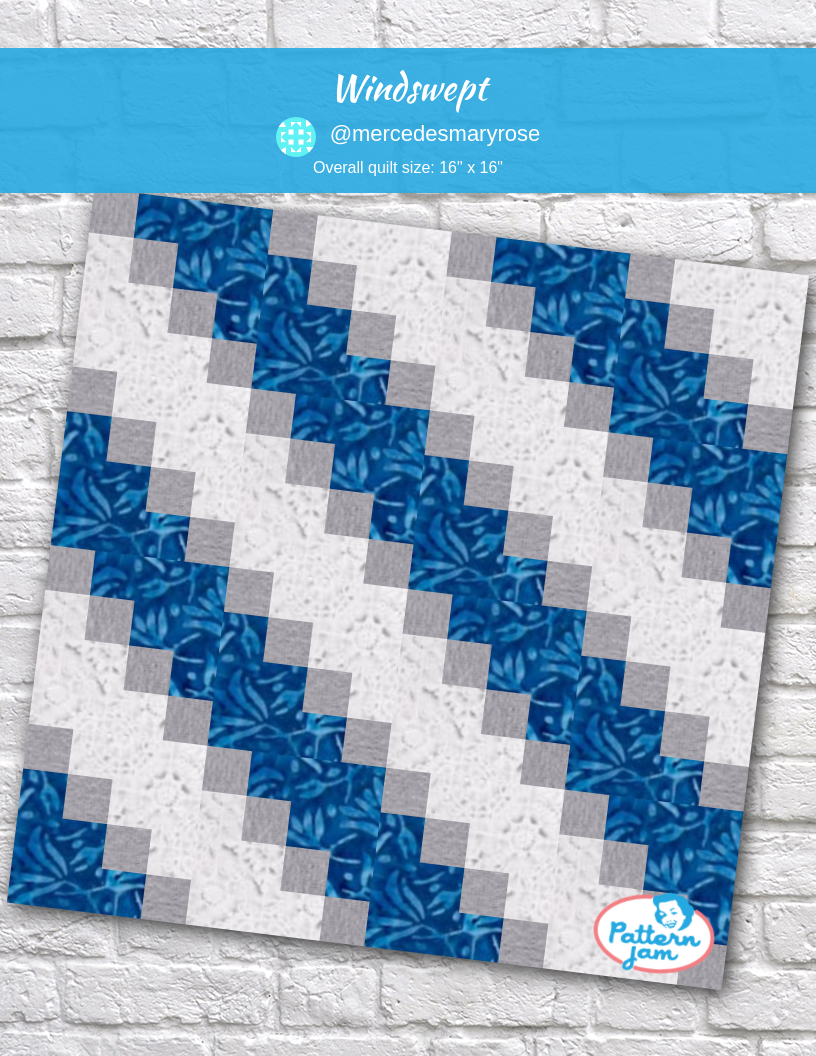 Windswept - custom quilt designed by &#64;mercedesmaryrose using PatternJam quilt design software