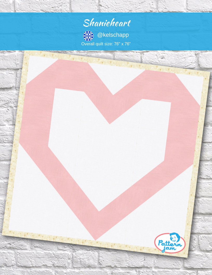 shanieheart - custom quilt designed by &#64;kelschapp using PatternJam quilt design software