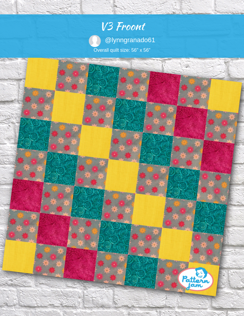 v3 froont - custom quilt designed by &#64;lynngranado61 using PatternJam quilt design software