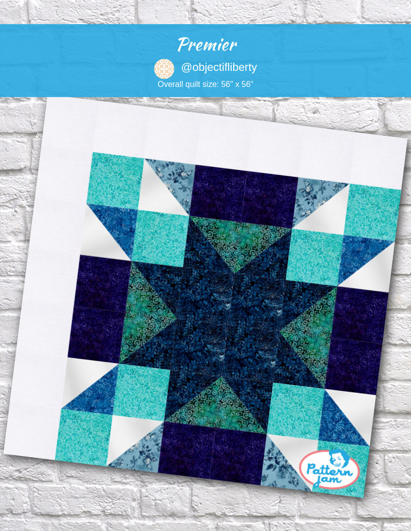 premier - custom quilt designed by &#64;objectifliberty using PatternJam quilt design software