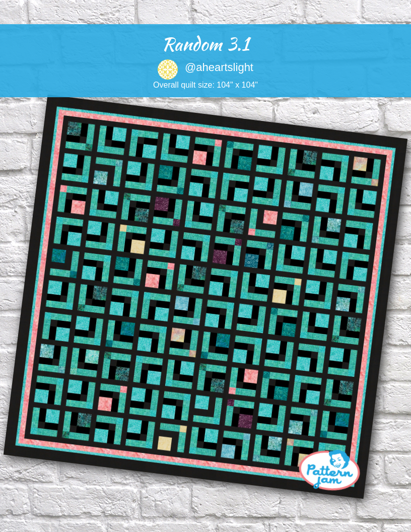 Random 3.1 - custom quilt designed by &#64;aheartslight using PatternJam quilt design software