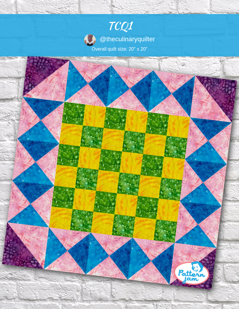 TCQ1 - custom quilt designed by &#64;theculinaryquilter using PatternJam quilt design software