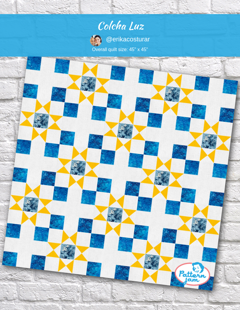 Colcha Luz - custom quilt designed by &#64;erikacosturar using PatternJam quilt design software