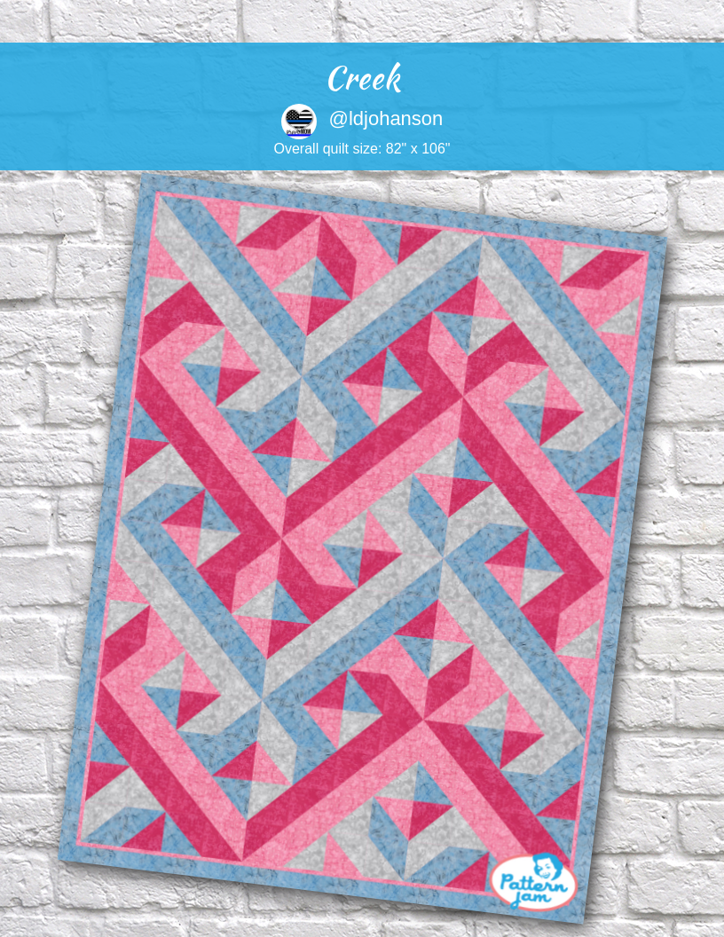 Creek - custom quilt designed by &#64;ldjohanson using PatternJam quilt design software