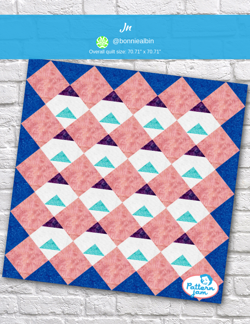 jn - custom quilt designed by &#64;bonniealbin using PatternJam quilt design software