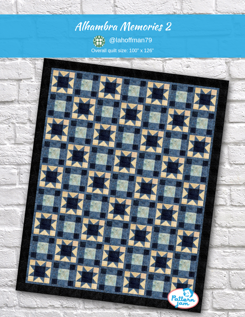Alhambra Memories 2 - custom quilt designed by &#64;lahoffman79 using PatternJam quilt design software