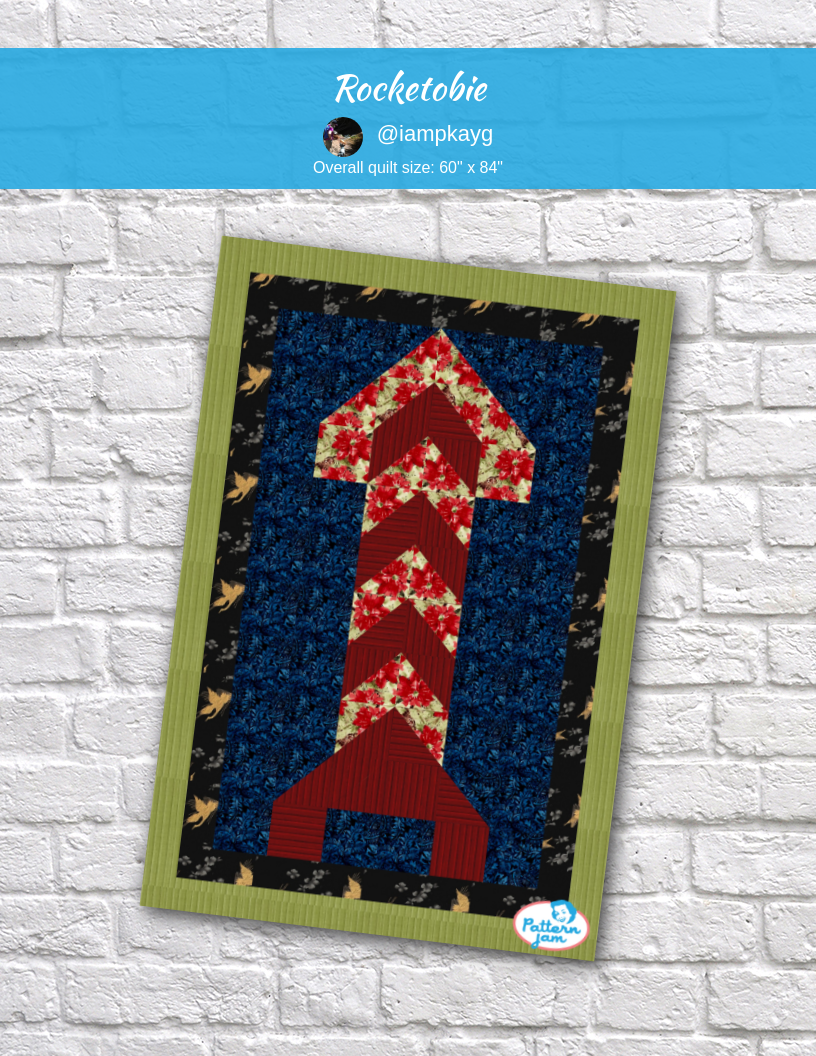 rocketobie - custom quilt designed by &#64;iampkayg using PatternJam quilt design software