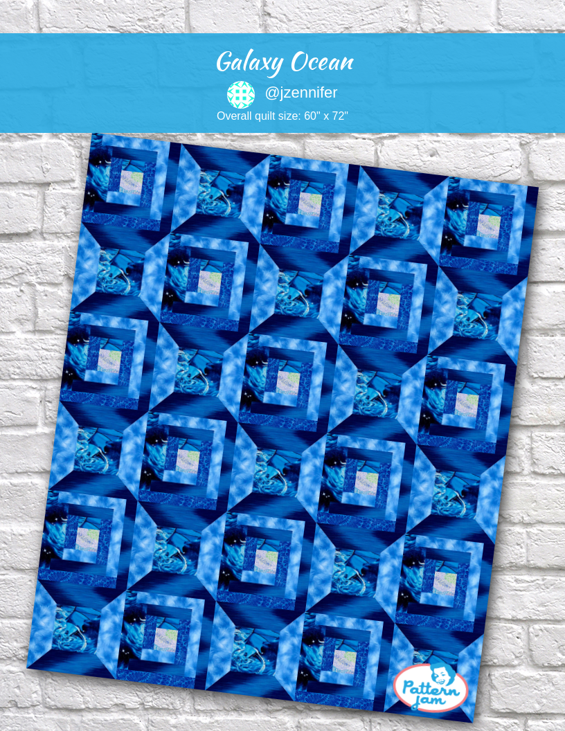 galaxy ocean - custom quilt designed by &#64;jzennifer using PatternJam quilt design software