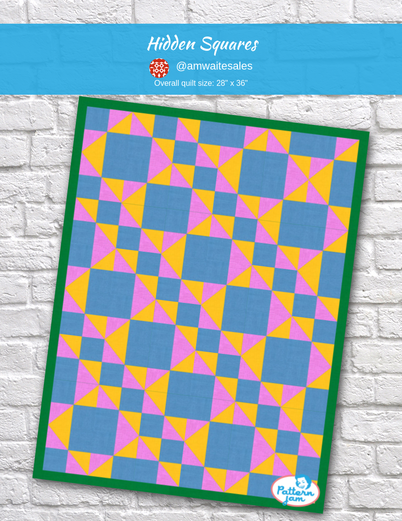 Hidden squares - custom quilt designed by &#64;amwaitesales using PatternJam quilt design software