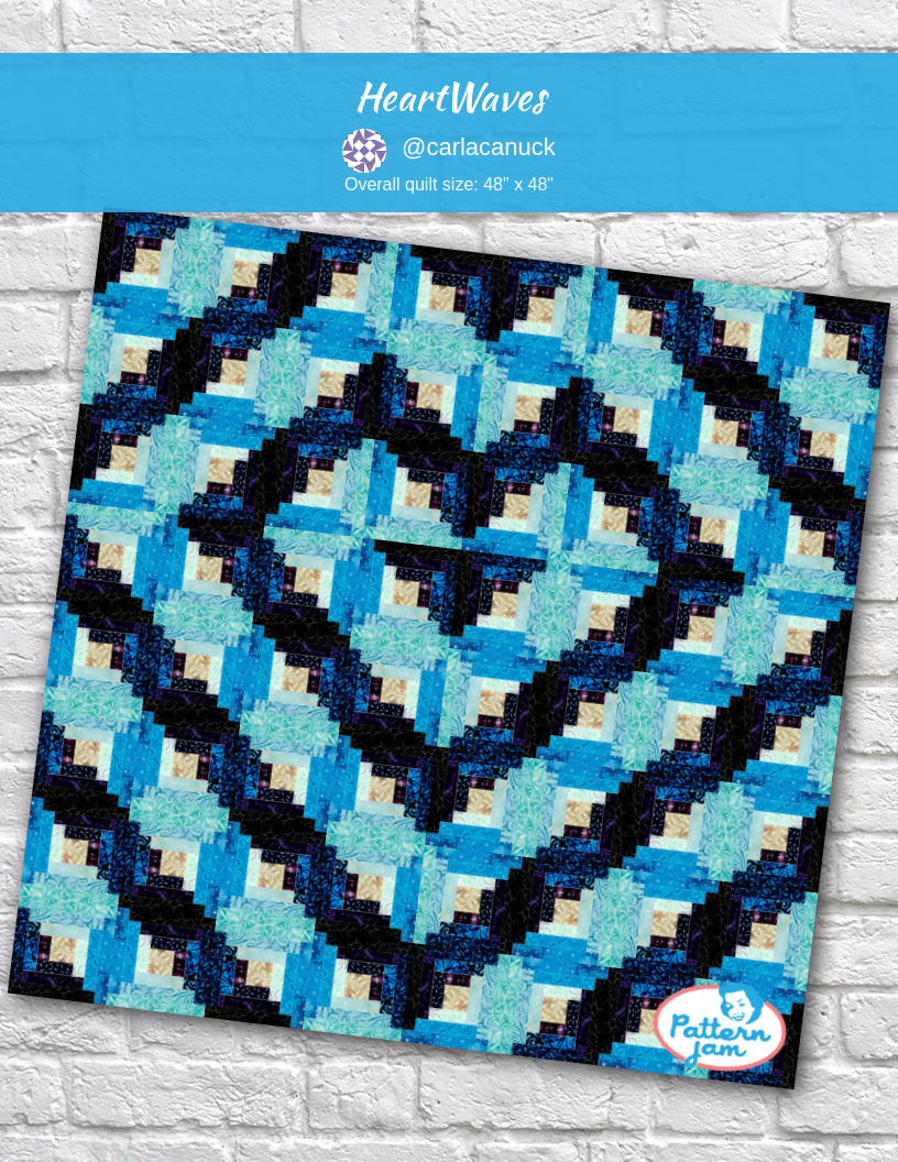 HeartWaves - custom quilt designed by &#64;carlacanuck using PatternJam quilt design software