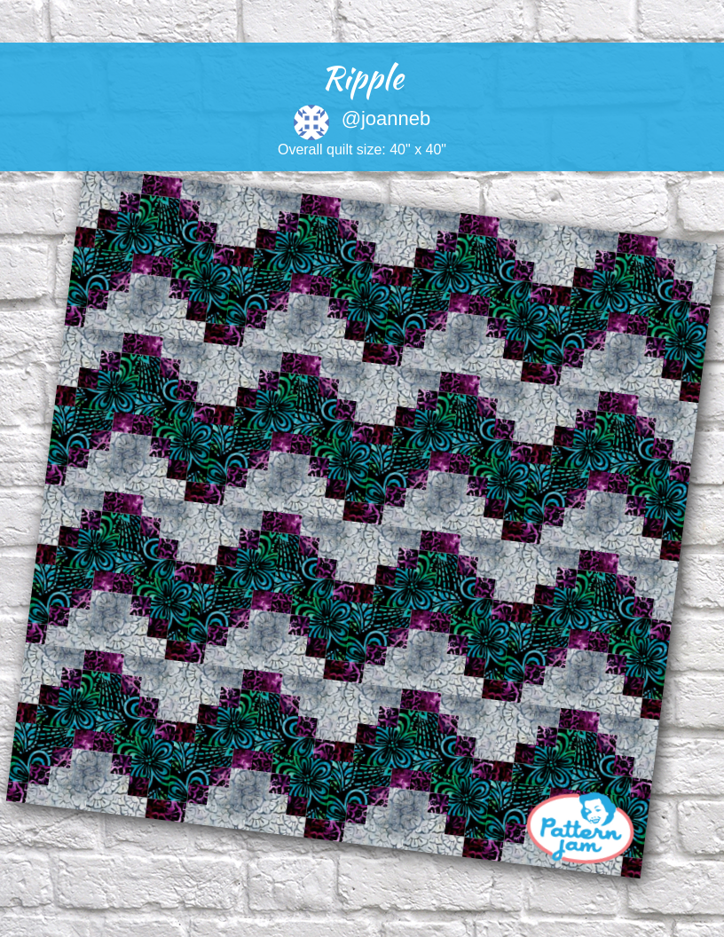 Ripple - custom quilt designed by &#64;joanneb using PatternJam quilt design software