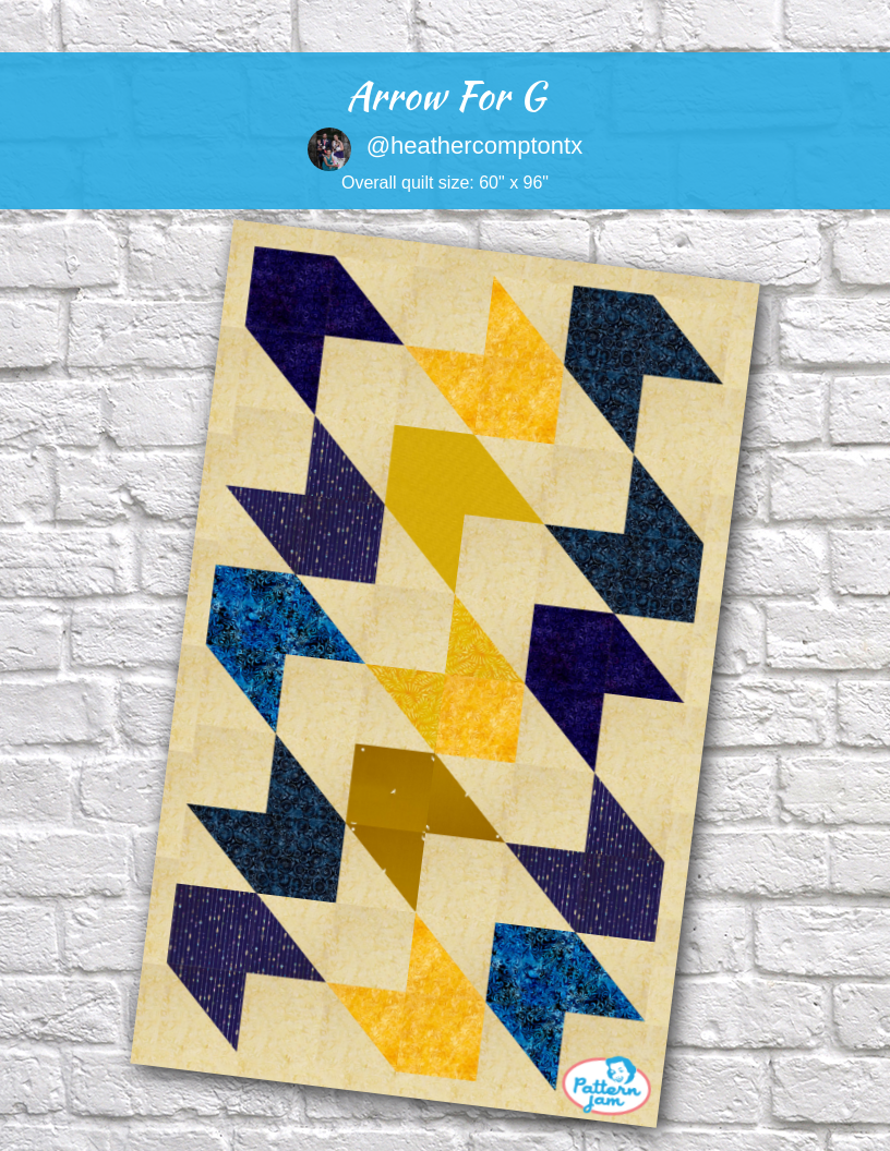 Arrow for G - custom quilt designed by &#64;heathercomptontx using PatternJam quilt design software