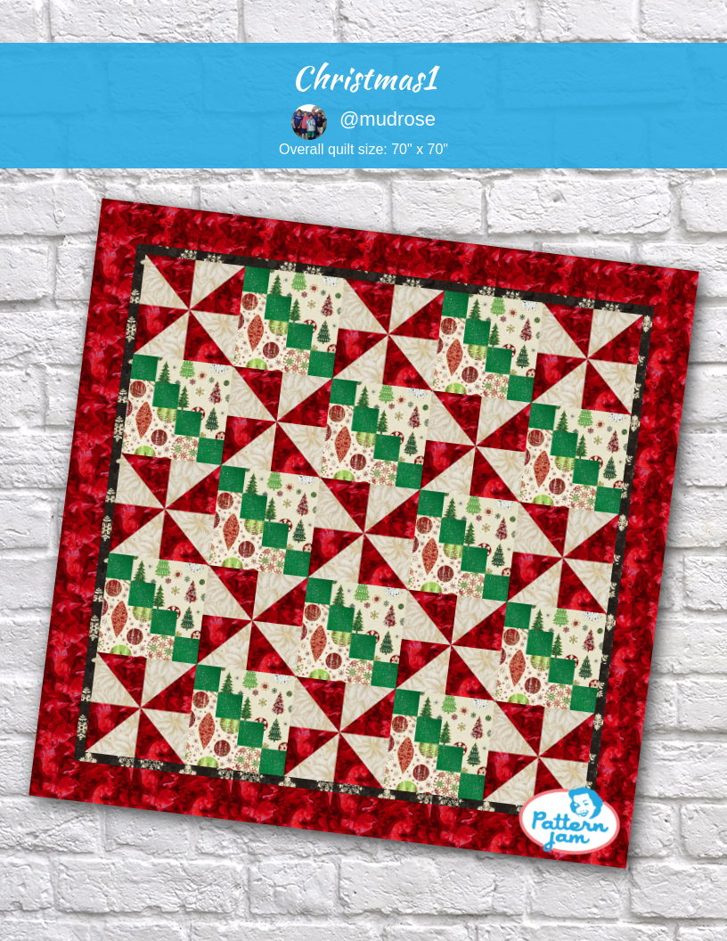 Christmas1 - custom quilt designed by &#64;mudrose using PatternJam quilt design software