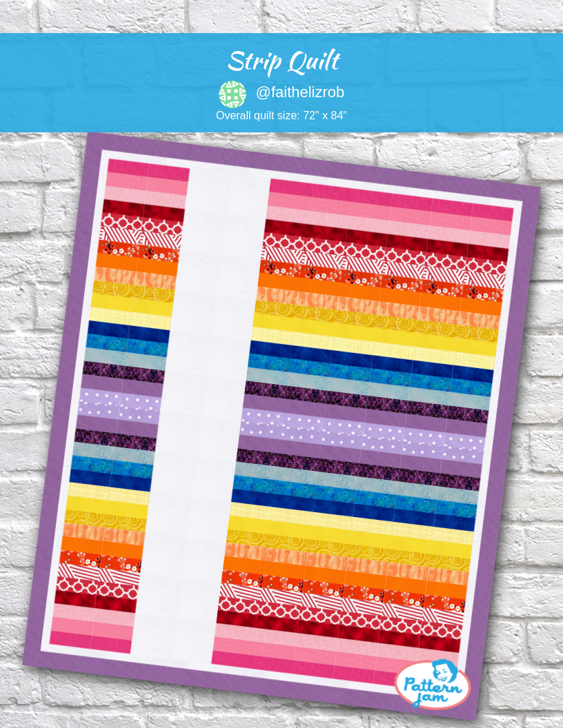 Strip Quilt - custom quilt designed by &#64;faithelizrob using PatternJam quilt design software