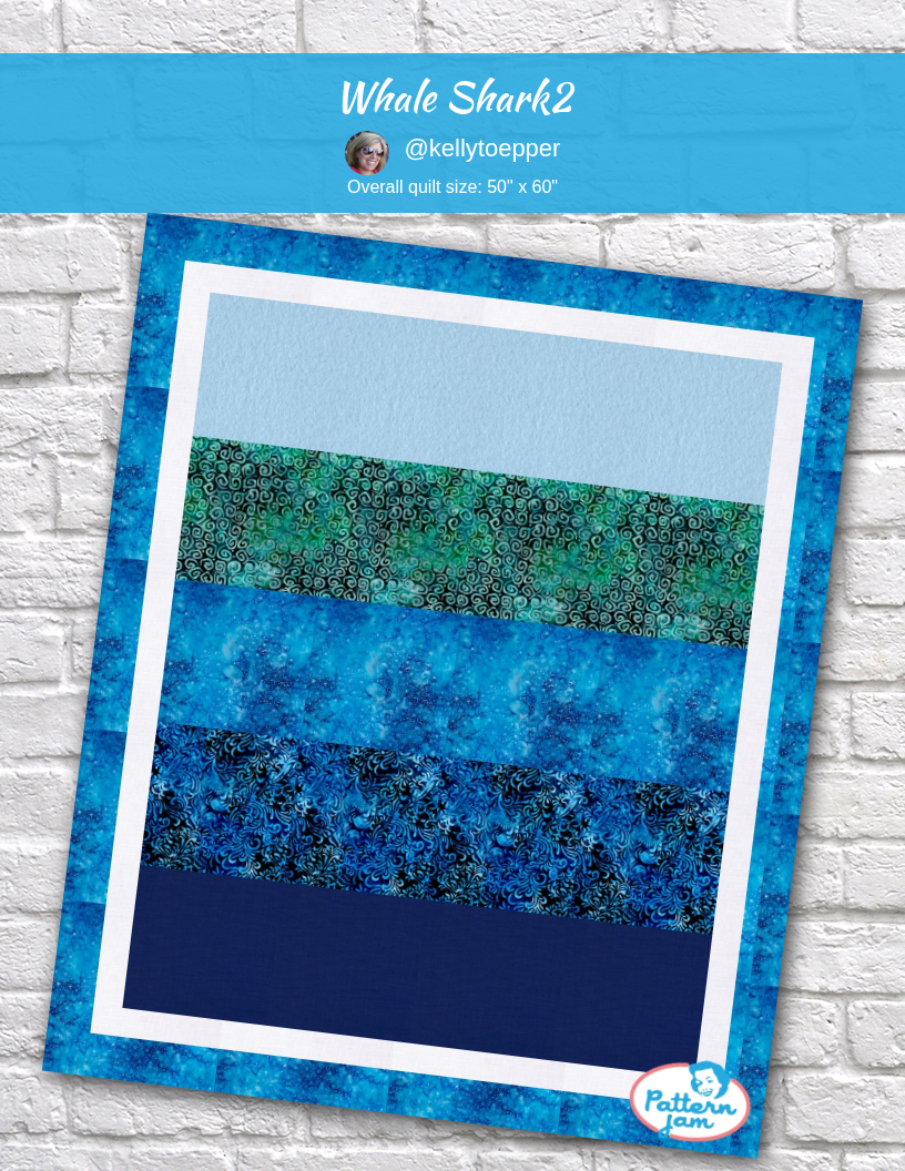 Whale Shark2 - custom quilt designed by @kellytoepper using PatternJam quilt design software