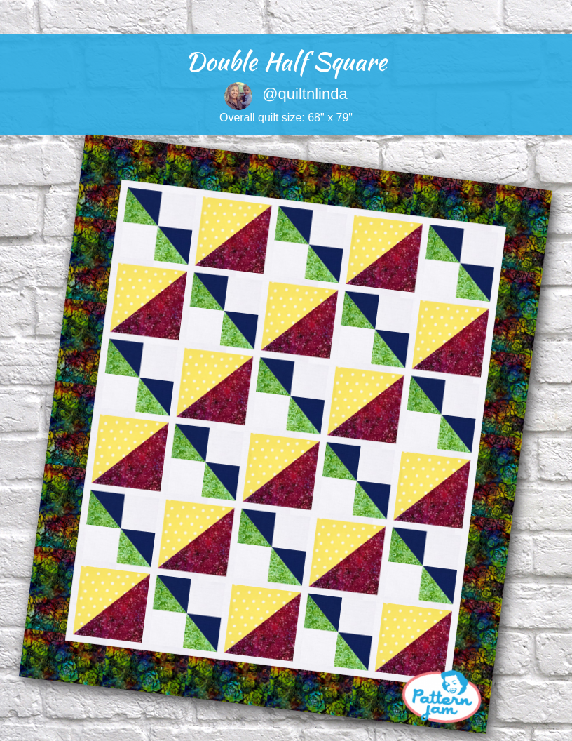 double half square - custom quilt designed by &#64;quiltnlinda using PatternJam quilt design software